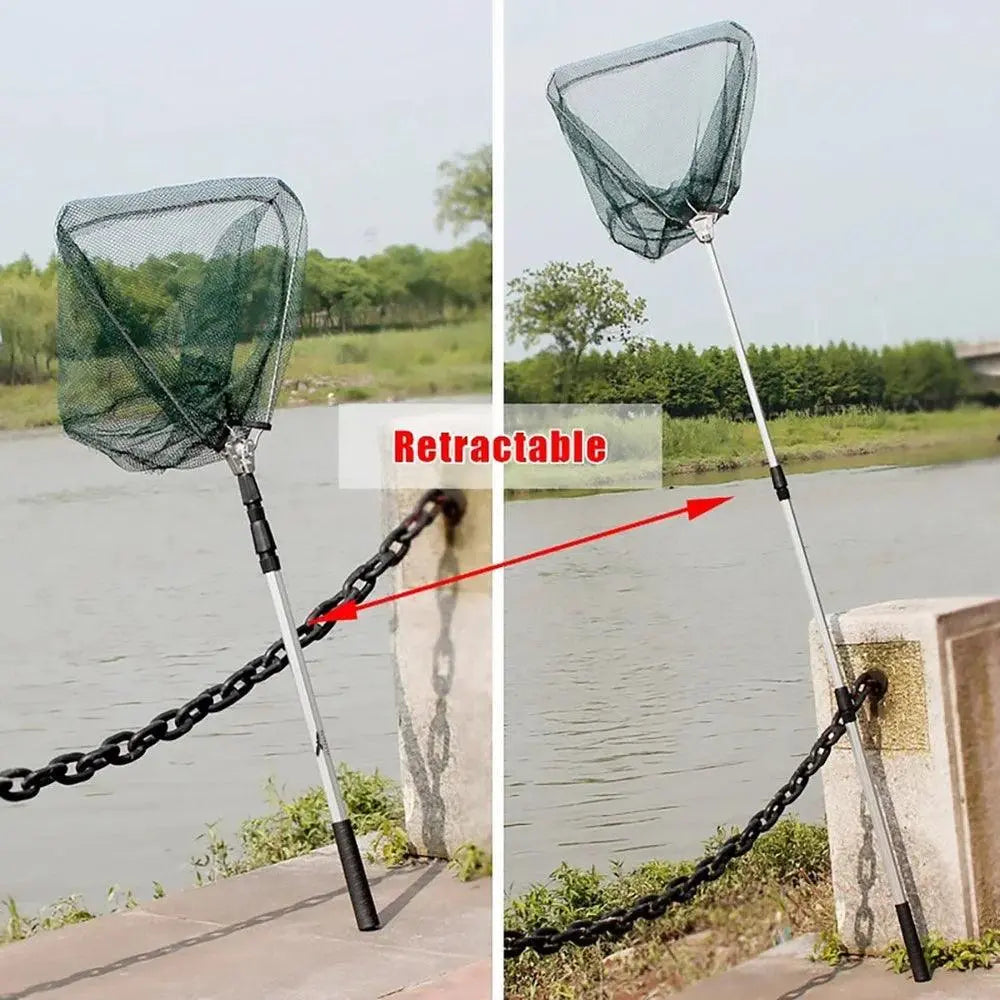 collapsible fish landing net NFH Telescopic Fishing Net: Collapsible and Portable for Fish Landing – Nex Fisher Hub