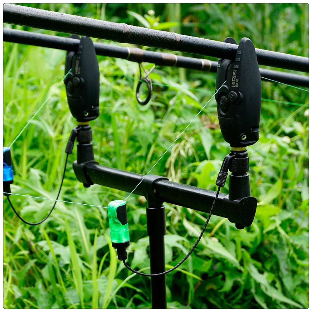 HIRISI B170 Carp Fishing Bite Alarm: Adjustable Volume, Tone, and Sensitivity LED Indicator