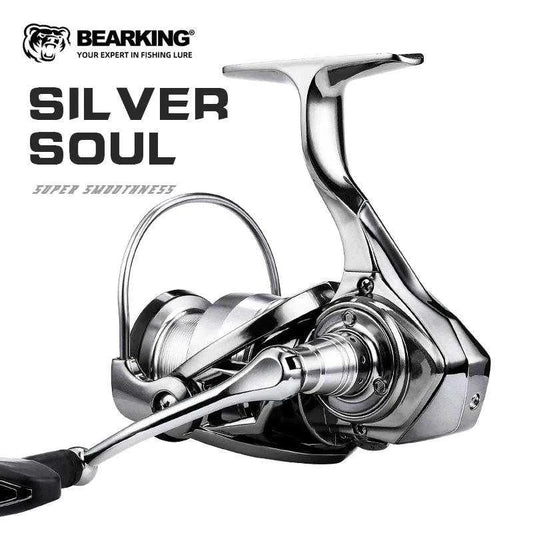 Bearking SS Spinning Reel - All-metal construction, 5.5:1 gear ratio, high performance.