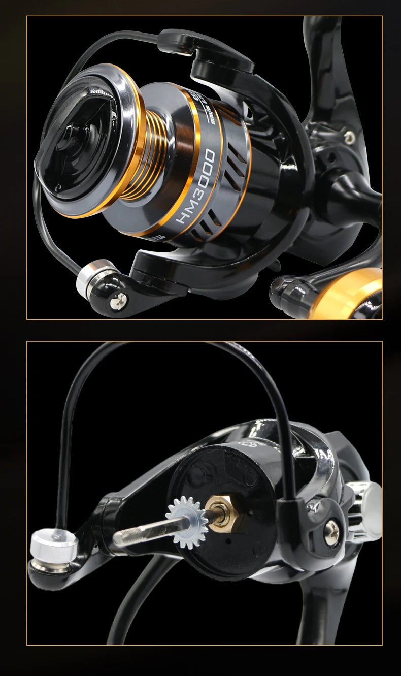 Rooblinos HM NEW Spinning Reel: 10KG Max Drag, High Speed for All Water Types
