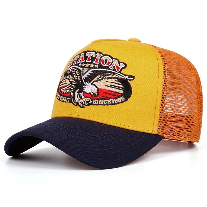 Unisex Summer Fishing Cap Breathable Mesh Trucker Hat Men Women Big Fish Fisherman Sports Snapback Hat Outdoor Cap