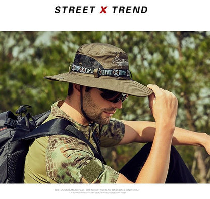 Outdoor Sport Man fisherman hat, sun protection hat brim, suitable for outdoor travel, outdoor fishing - Nex Fisher Hub