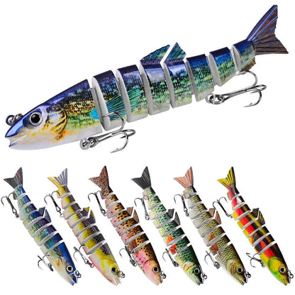 DHYJSFDC Fishing Wobbler Lifelike 8 Segment Swimbait Crankbait Hard Bait Slow 12.5cm 21.5g Isca Artificial Lures Fishing Tackle