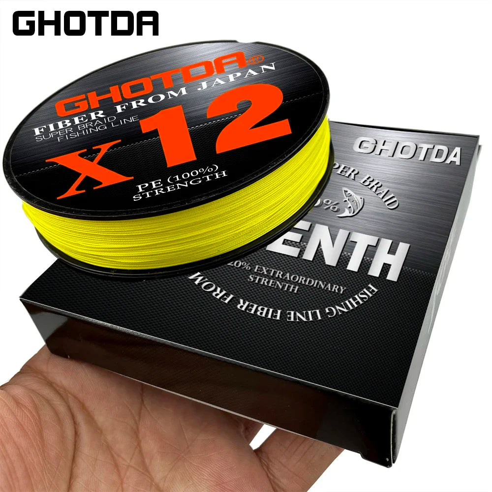 GHOTDA 8/9/12 Strands PE Braided Wire Multifilament Japan Import Fabric  PE Line for Carp Fishing 0.6-8.0# 100M Fishing Line - Nex Fisher Hub