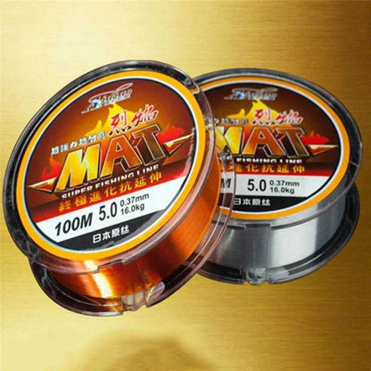 LAIMALA Leader Main Line 100m fluorocarbon fishing line, high-tensile strength, exceptional sensitivity, abrasion-resistant.