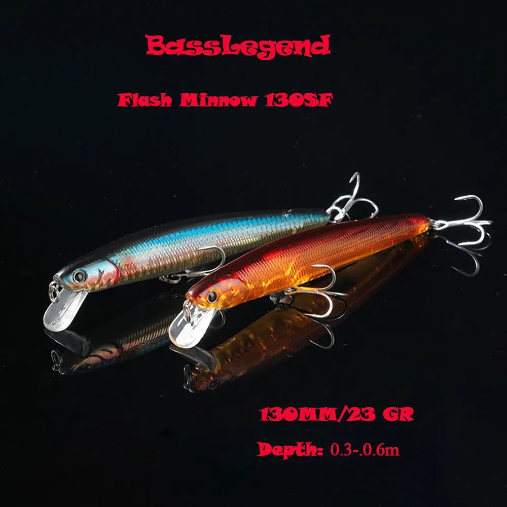 BassLegend Fishing Artificial Bait Slow Floating Minnow 130SF