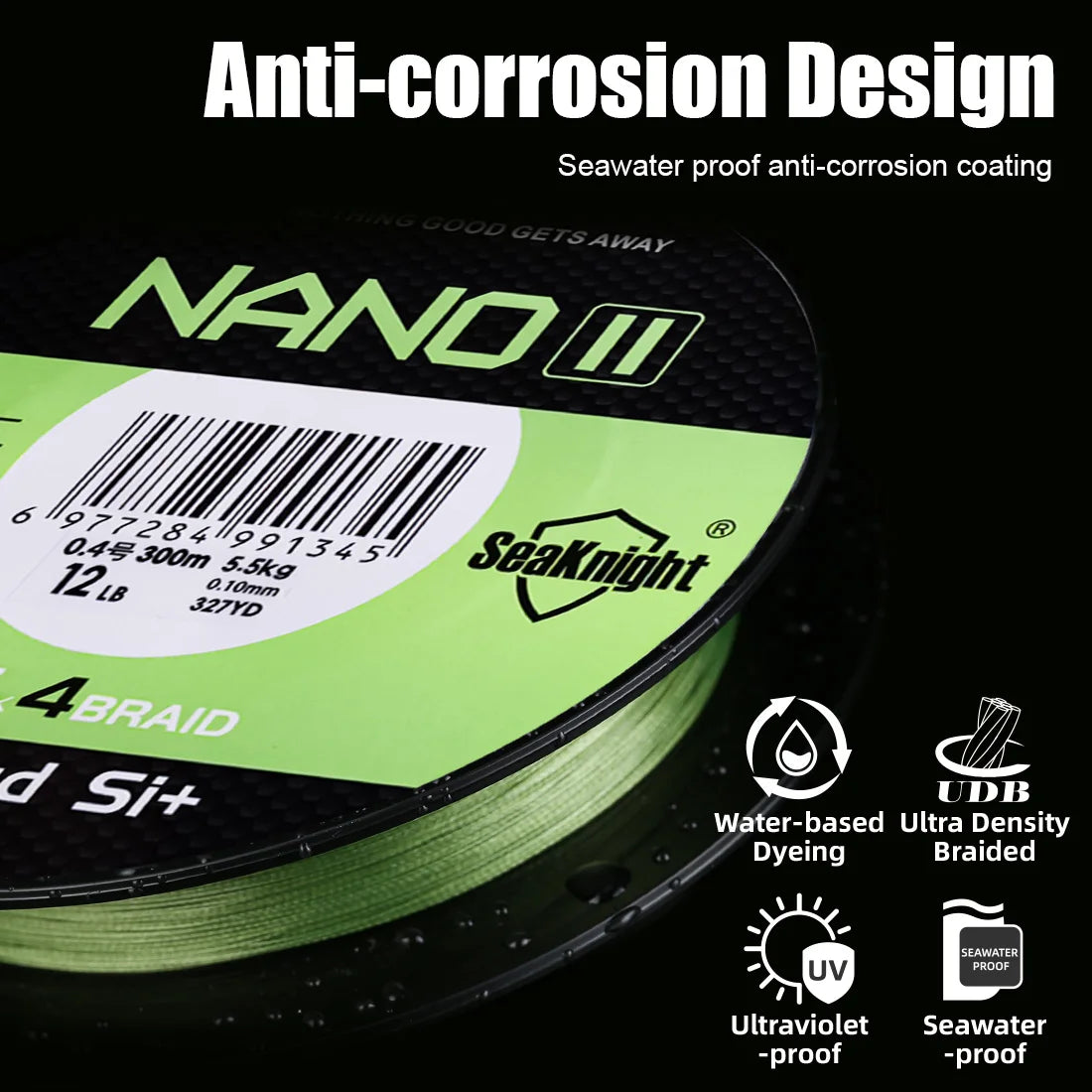 SeaKnight Brand NANO II Series Fishing Lines 300M 100M 4 Weaves – Nex Fisher Hub