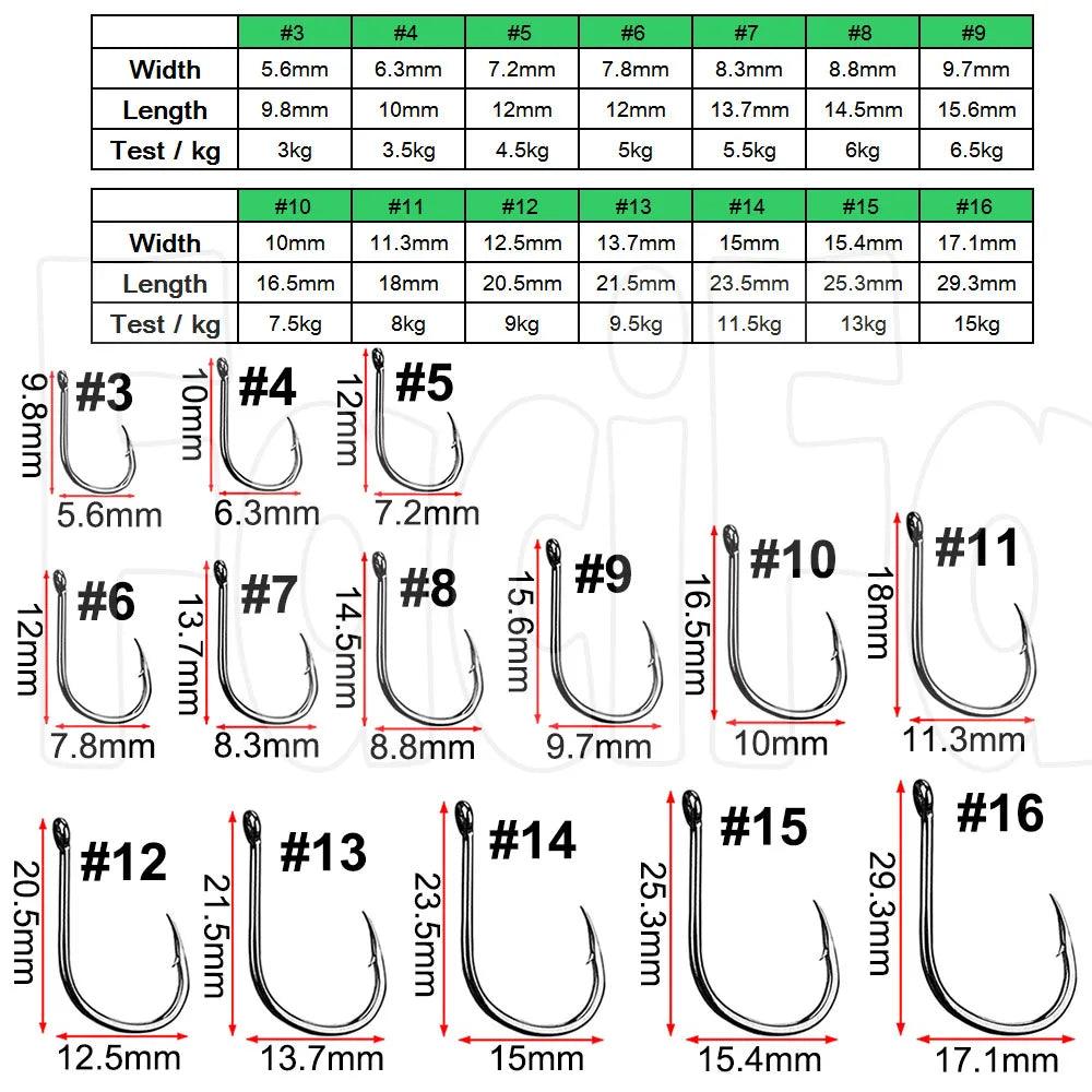 100 Pcs Iseama Offset Circle Hooks