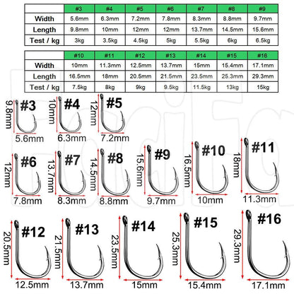 100 Pcs Iseama Offset Circle Hooks