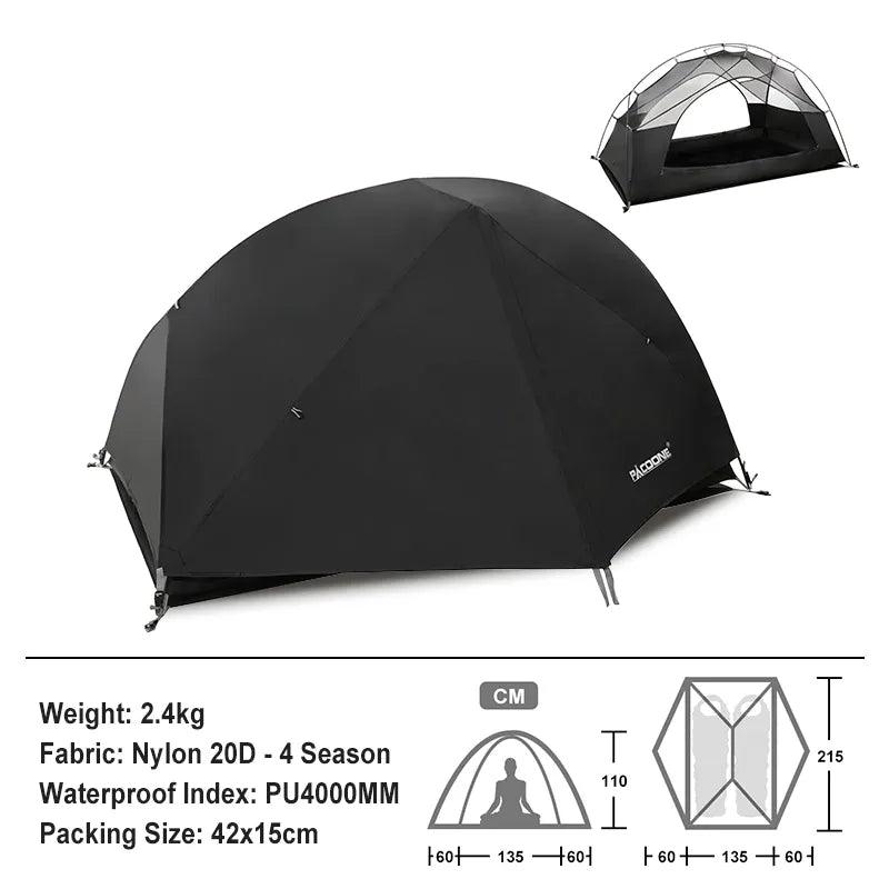 PACOONE Ultralight 20D Nylon Camping Tent Portable Backpacking Cycling Tent Waterproof Outdoor Hiking Travel Tent Beach Tent New - Nex Fisher Hub