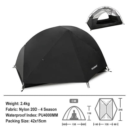 PACOONE Ultralight 20D Nylon Camping Tent Portable Backpacking Cycling Tent Waterproof Outdoor Hiking Travel Tent Beach Tent New - Nex Fisher Hub