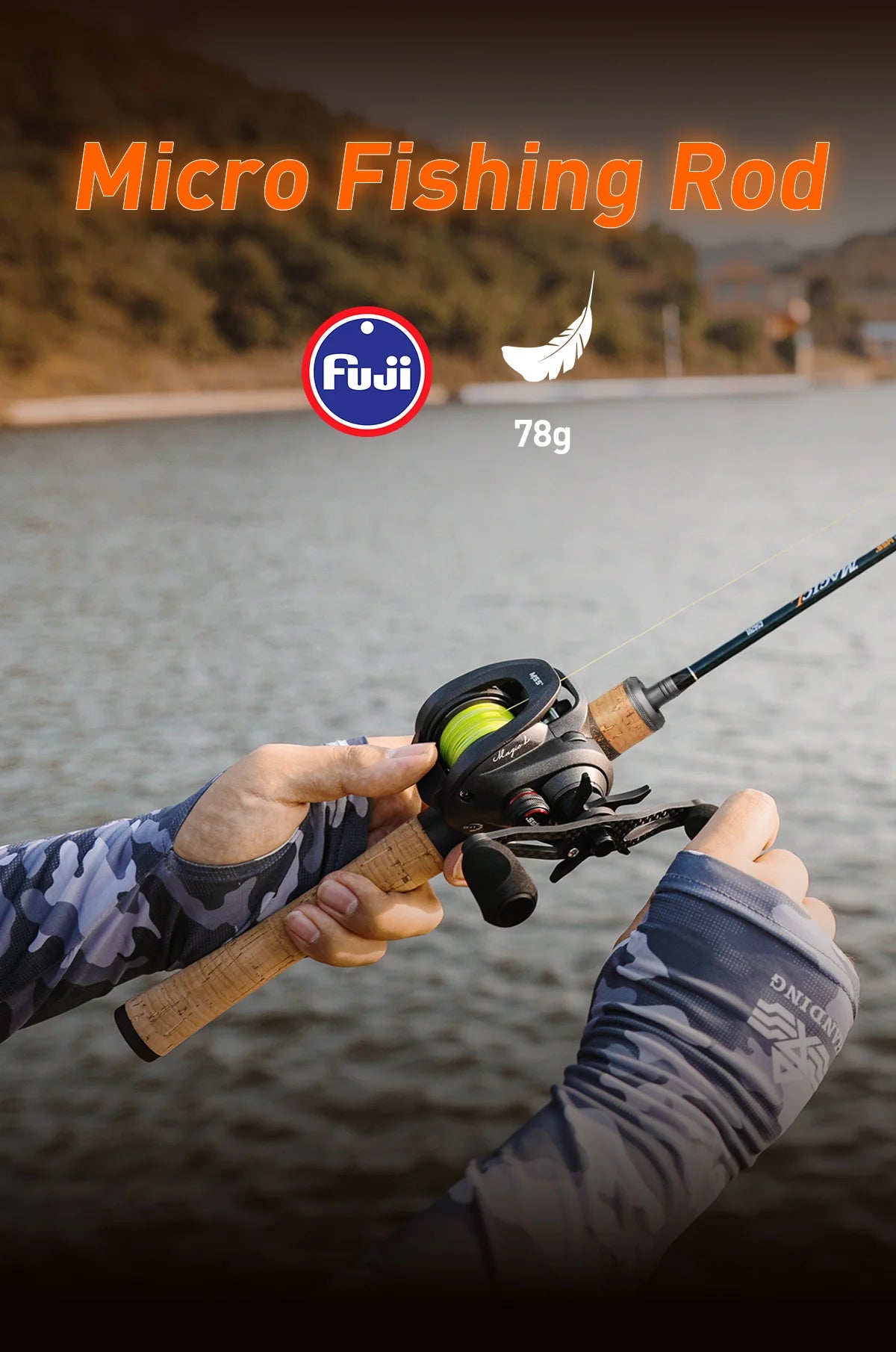 HANDING Magic L Micro BFS Fishing Rod 78g Carbon Fishing Rod Lure Weight 1-8g FUJI® O+A Guide Rings UL/L Casting Rod - Nex Fisher Hub