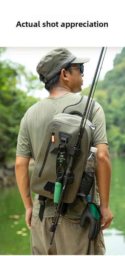 LINNHUE Fishing Shoulder Bag Fishing Tackle Waterproof Bag Outdoor Capacity Fishing Lures Line Box Storage Accessories