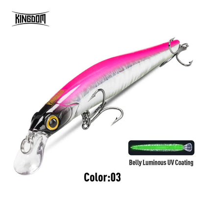 Kingdom Kingart Sinking Minnow Fishing Lures 6g 9g 14g 18.6g Jerkbaits Good Action Wobblers FR Silence Hard Baits Sea Bass - Nex Fisher Hub