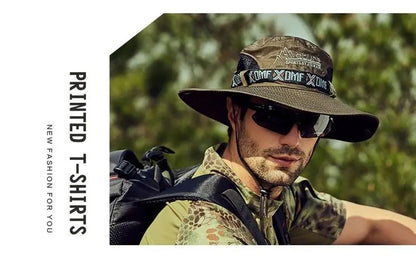 Outdoor Sport Man fisherman hat, sun protection hat brim, suitable for outdoor travel, outdoor fishing - Nex Fisher Hub
