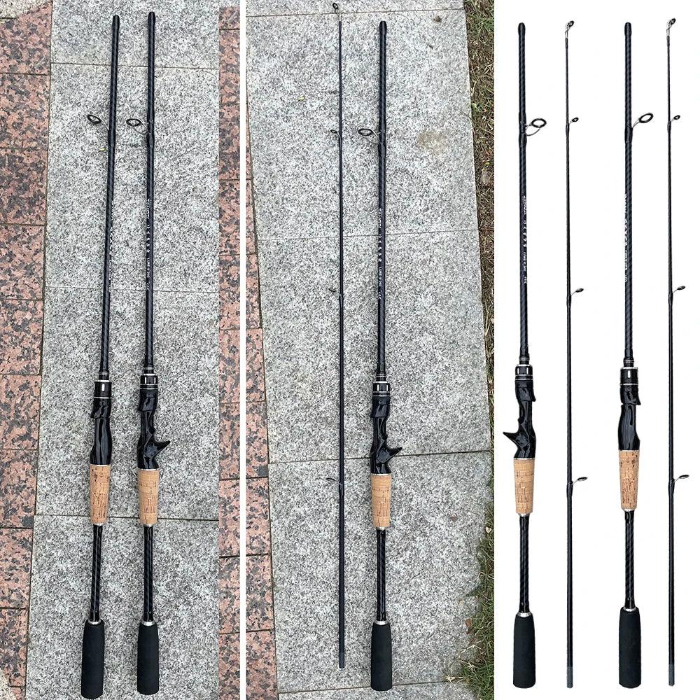 GHOTDA Ultralight Carbon Fiber Lure Fishing Rod 2-Sections