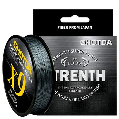 GHOTDA 8/9/12 Strands PE Braided Wire Multifilament Japan Import Fabric  PE Line for Carp Fishing 0.6-8.0# 100M Fishing Line - Nex Fisher Hub