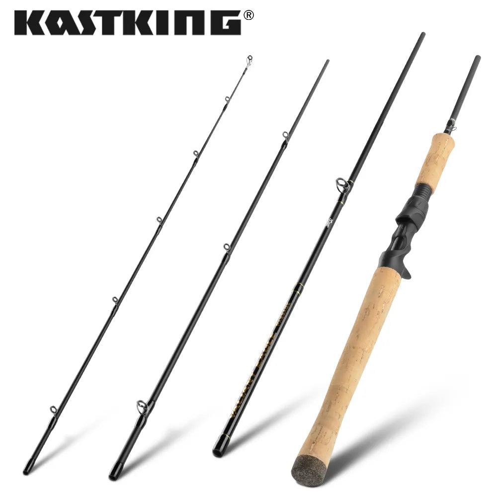 KastKing Valiant Eagle Passage Rod with cork handle and multiple sections for versatile fishing.