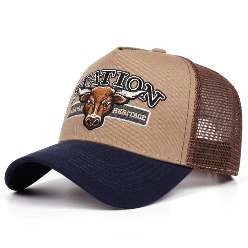 Unisex Summer Fishing Cap Breathable Mesh Trucker Hat Men Women Big Fish Fisherman Sports Snapback Hat Outdoor Cap