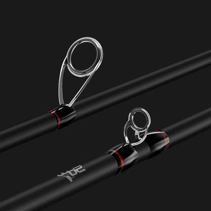 KastKing Brutus Carbon Spinning Rod detail with smooth ceramic guides for superior fishing performance.