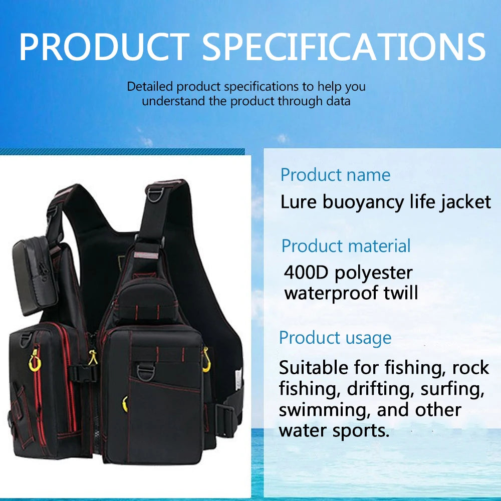 Multi-Pocket Fishing Life Jacket Vest