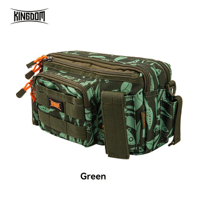 KINGDOM Multifunctional Fishing Tackle Bag Waist : 3-Layer Utility Storage - Nex Fisher Hub