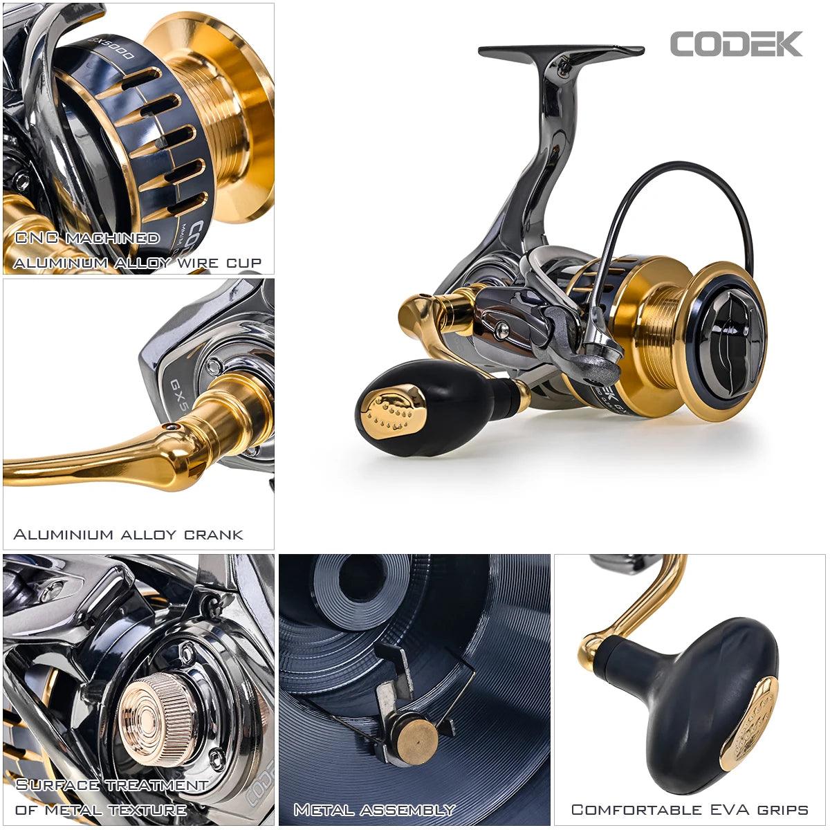 LEOFISHING Spinning Fishing Reel Coil 5.5：1 Wheel Metal Wire Cup 13+1 Ball Bearing Sea Polel Fishing Goods Gear Accessories - Nex Fisher Hub