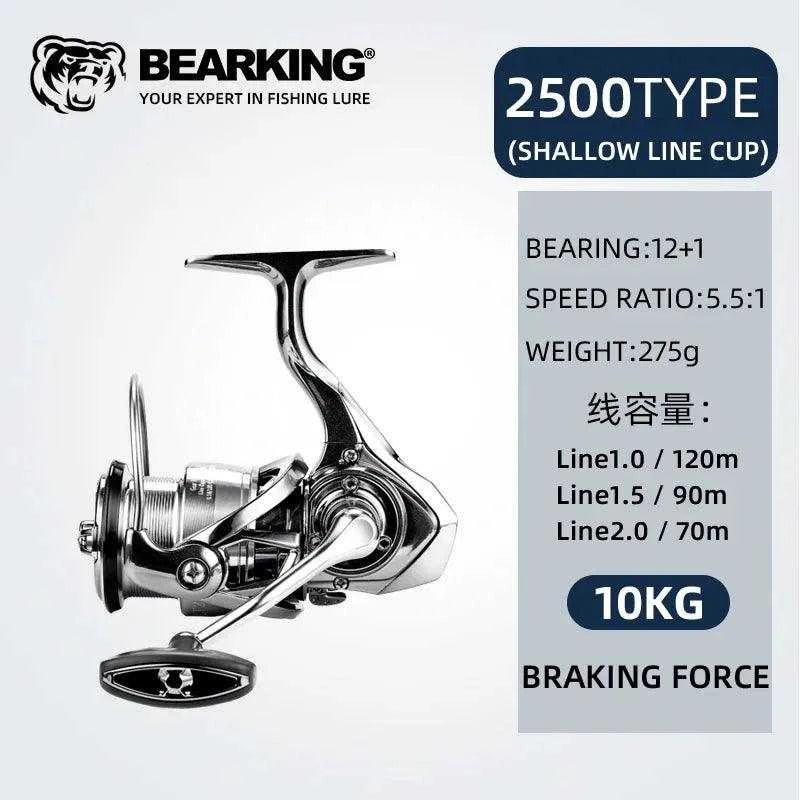 Bearking LT Series All-Metal Spinning Reel 5.5:1 Gear - Nex Fisher Hub