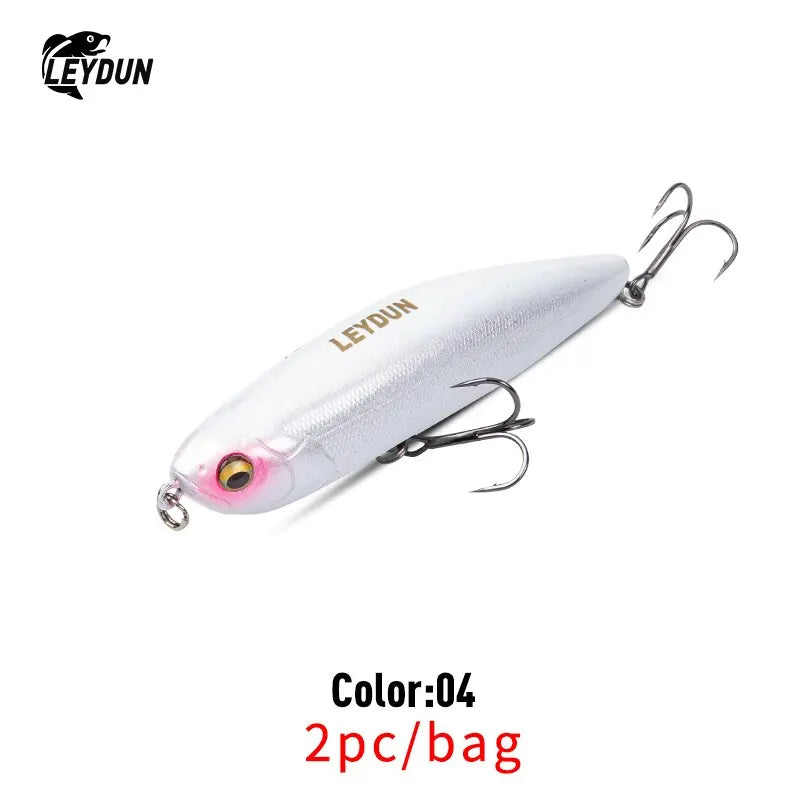 LEYDUN Z-Claw Floating Pencil Lures (2pc): Topwater Walk-the-Dog for Bass And Pike - Nex Fisher Hub
