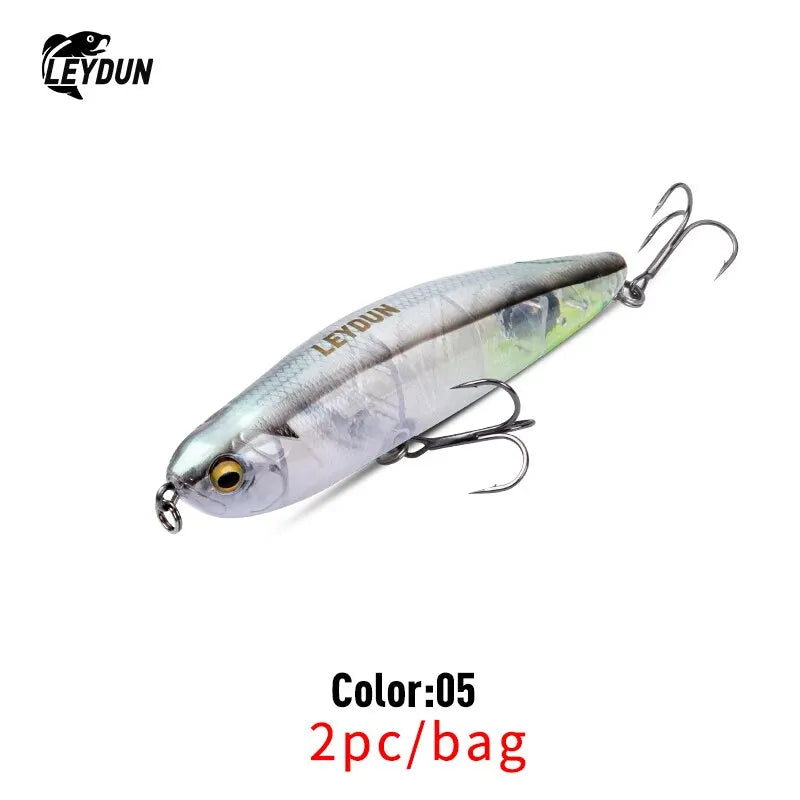 LEYDUN Z-Claw Floating Pencil Lures (2pc): Topwater Walk-the-Dog for Bass And Pike - Nex Fisher Hub