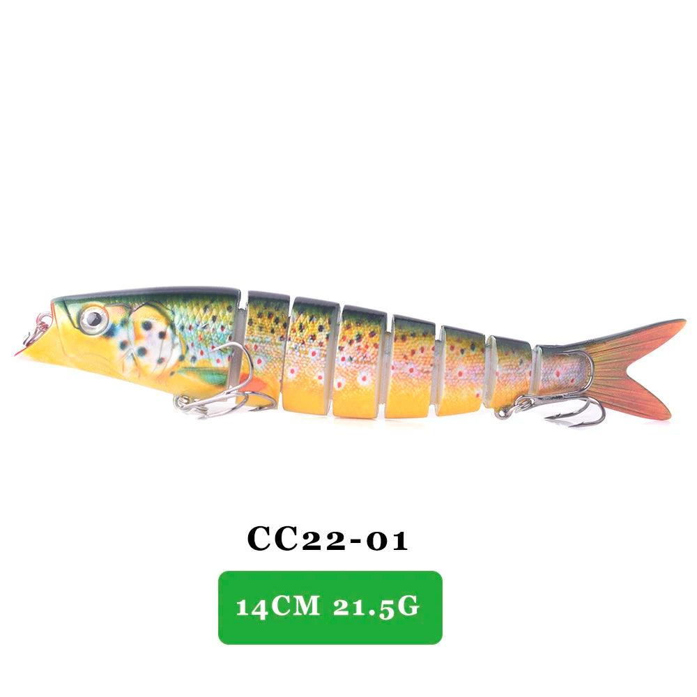 AYWFISH Lifelike Multi Jointed Sinking Wobblers Fishing Lures For Pike Swimbait Crankbait Minnow Trout Bass Fishing Tackle Baits - Nex Fisher Hub