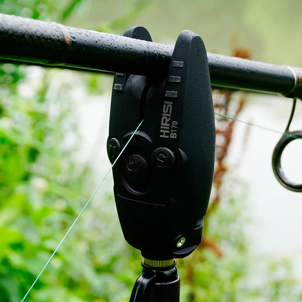 HIRISI B170 Carp Fishing Bite Alarm: Adjustable Volume, Tone, and Sensitivity LED Indicator