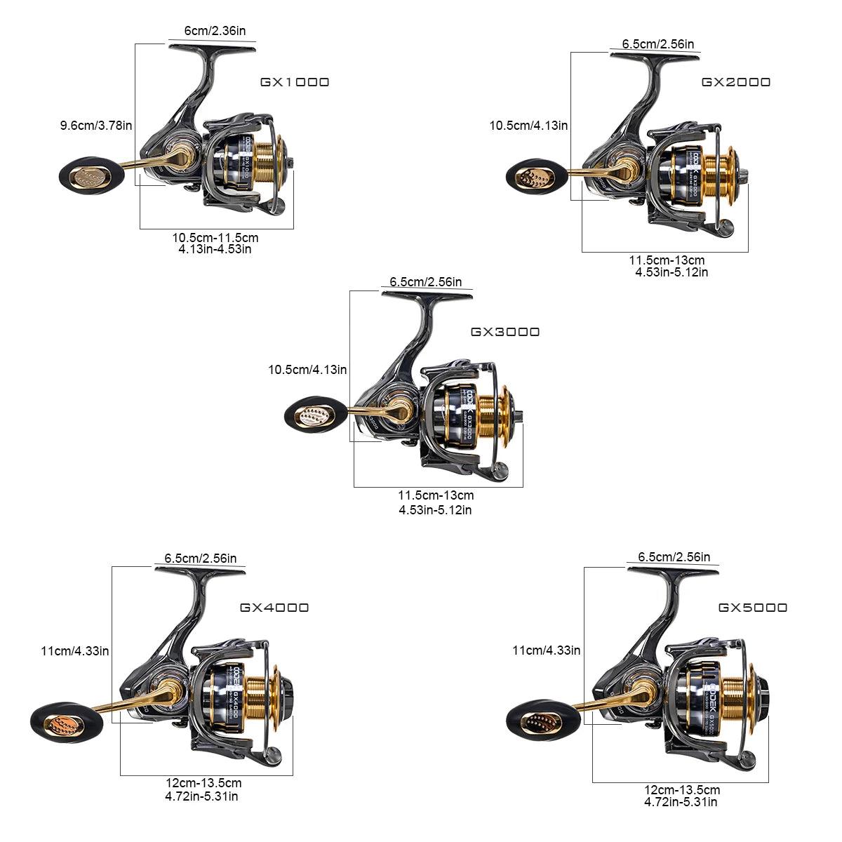 LEOFISHING Spinning Fishing Reel Coil 5.5：1 Wheel Metal Wire Cup 13+1 Ball Bearing Sea Polel Fishing Goods Gear Accessories - Nex Fisher Hub