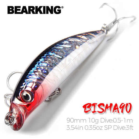 Bearking BISHA90 Floating Minnow Lure (90mm, 10g) - Nex Fisher Hub