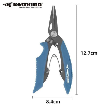 KastKing AccuSplit Split Ring Fishing Pliers Braid Cutters Fishing Line Scissors 420 Stainless Steel Comfortable Rubber Handle - Nex Fisher Hub