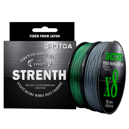 GHOTDA 8/9/12 Strands PE Braided Wire Multifilament Japan Import Fabric  PE Line for Carp Fishing 0.6-8.0# 100M Fishing Line - Nex Fisher Hub