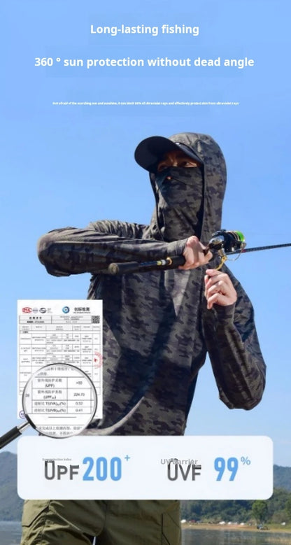 Unisex Ice Silk Lightweight Sun Protection Hoodie: Quick-Dry Cooling Jersey