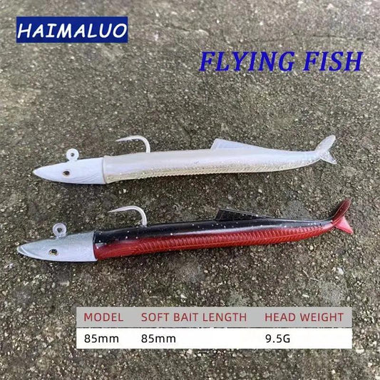 HAIMALUO Flying Soft Fishing Lure Tail Jig Minnow New SAND EEL ArtificNex Fisher Hub