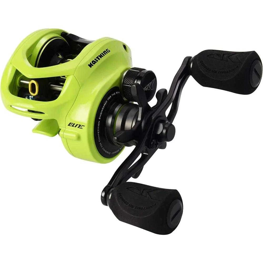 KastKing Bassinator Elite Baitcasting Reels, Palm Perfect Baitcaster Fishing Reel, Aluminum Frame, 10+1 Double Shielded SS BB. - Nex Fisher Hub