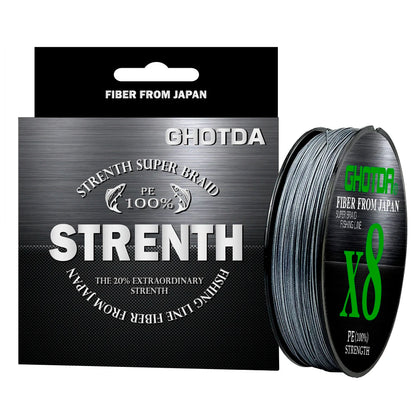 GHOTDA 8/9/12 Strands PE Braided Wire Multifilament Japan Import Fabric  PE Line for Carp Fishing 0.6-8.0# 100M Fishing Line - Nex Fisher Hub