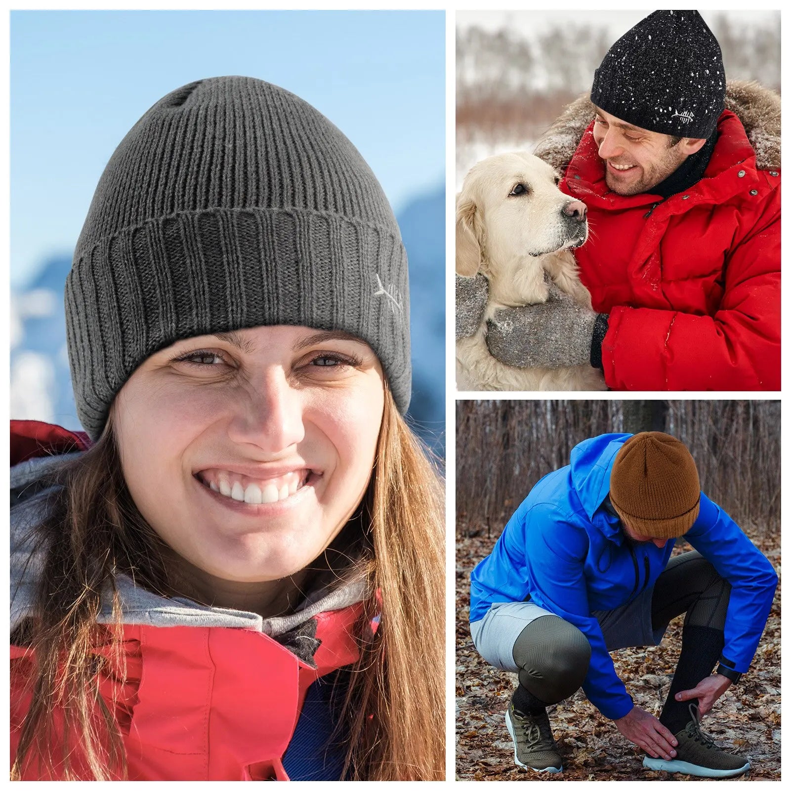 BASSDASH Winter Beanie Hats with Fleece Lining Thick Warm for Men Women Stretchy Fit Unisex Cuffed Knit Hat Nex Fisher Hub