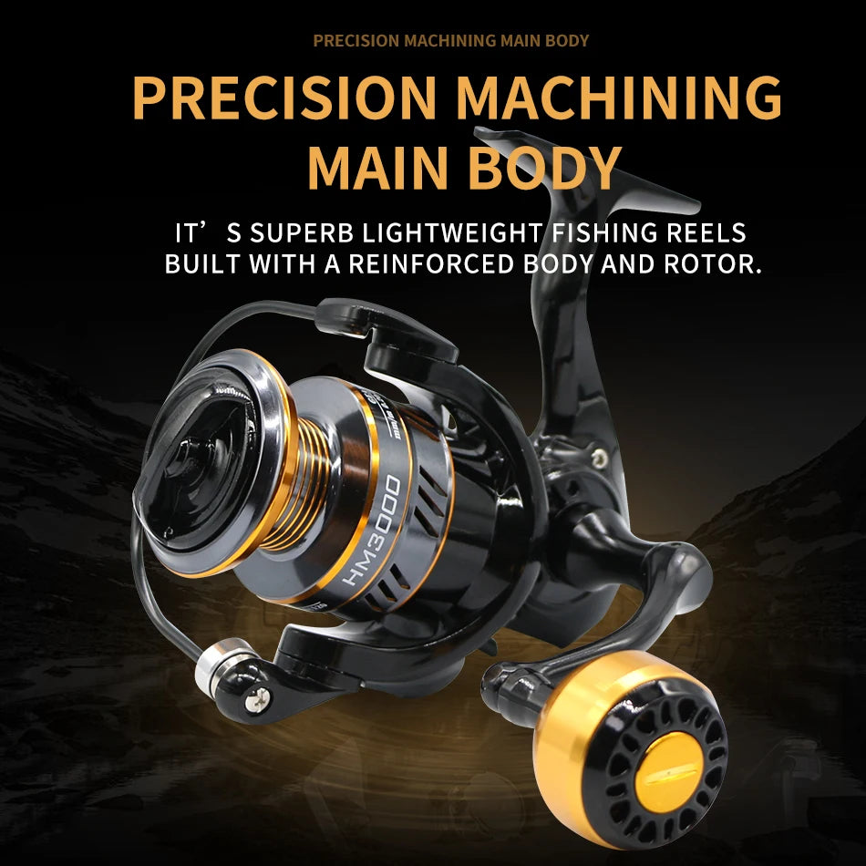 all fishing reels Rooblinos HM NEW Spinning Reel: 10KG Max Drag, High Speed for All – Nex Fisher Hub