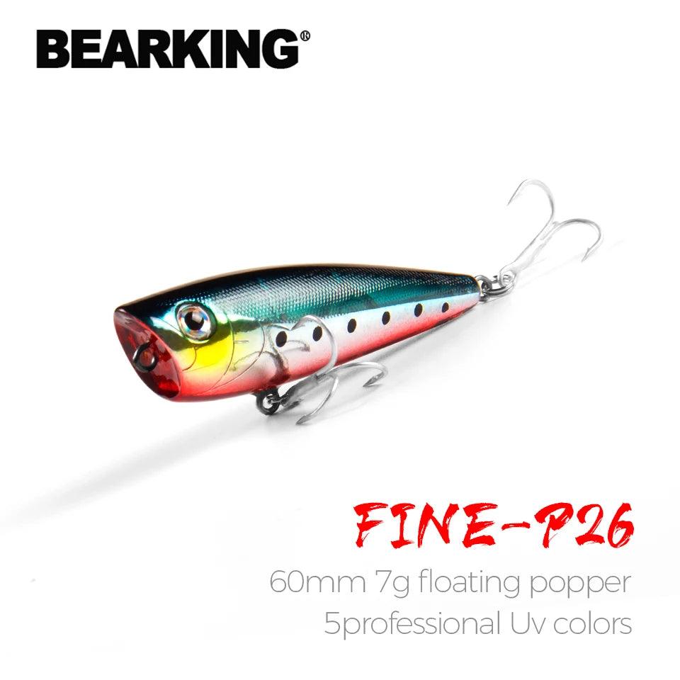 BearKing Popper Lures 60mm, 7.0g Wide Wave Motion - Nex Fisher Hub