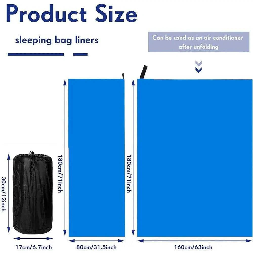 Fleece Sleeping Bag Portable Ultra-light Polar Travel Sheets for Adults Outdoor Camping Tent Bed Warm Sleeping Bag Liner - Nex Fisher Hub