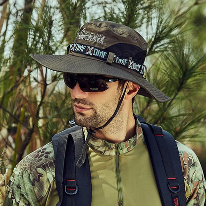 Outdoor Sport Man fisherman hat, sun protection hat brim, suitable for outdoor travel, outdoor fishing - Nex Fisher Hub