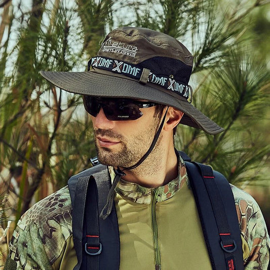 Outdoor Sport Man fisherman hat, sun protection hat brim, suitable for outdoor travel, outdoor fishing - Nex Fisher Hub