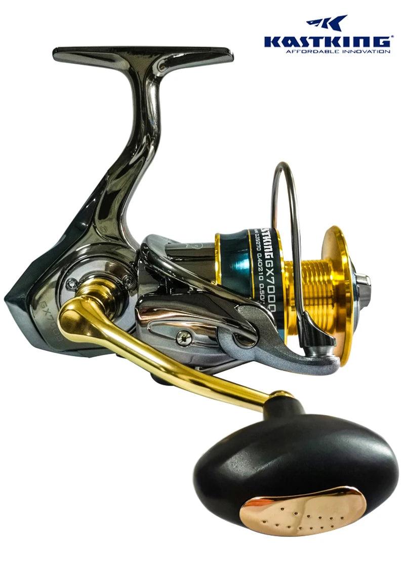 KastKing CODEK GX Series spinning reel with line, durable metal construction, ideal for beginner anglers.