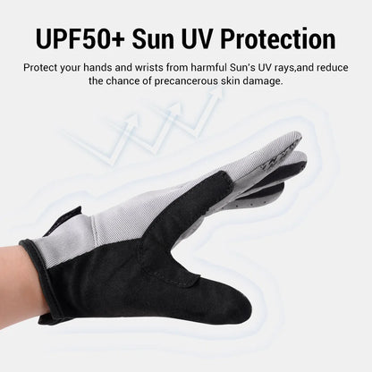 Noeby Fishing Gloves UPF50+ Sun UV Protection Quick-drying Anti-slip Outdoor Kayaking Cycling Fishing Protection Sports Gloves Nex Fisher Hub