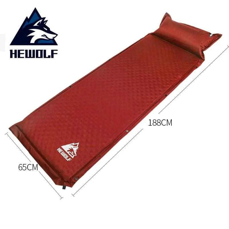 HEWOLF 2+1 spliced outdoor thick 5cm automatic inflatable cushion pad outdoor tent camping mats bed mattress 2 colors - Nex Fisher Hub