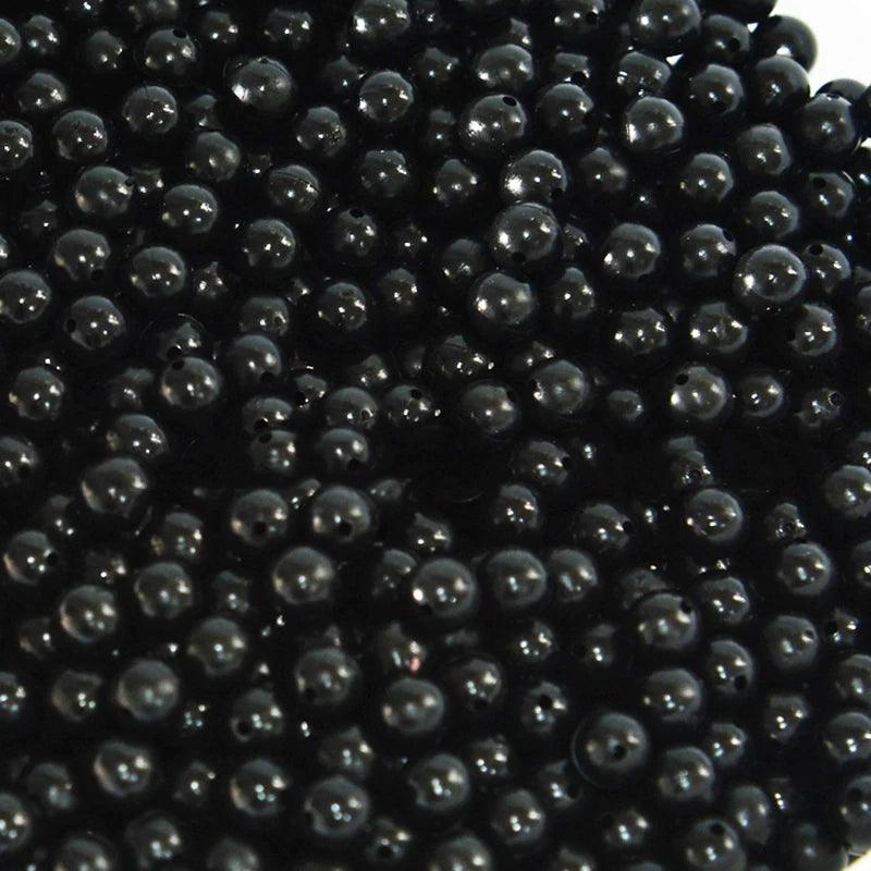 100pcs/lot 3mm-8mm Fishing Beads Black